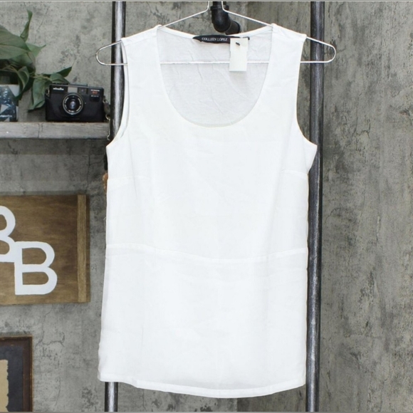 New Colleen Lopez Sleeveless White Blouse Women size xs - Picture 1 of 6